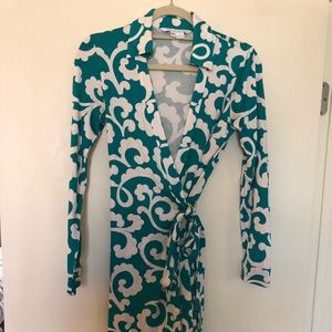 Diane von Furstenberg wrap dress.